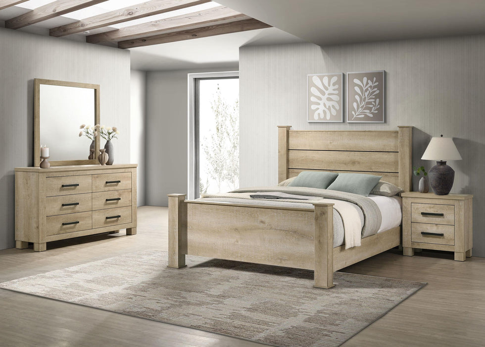 Oakglen 4-piece California King Bedroom Set Weathered Oak