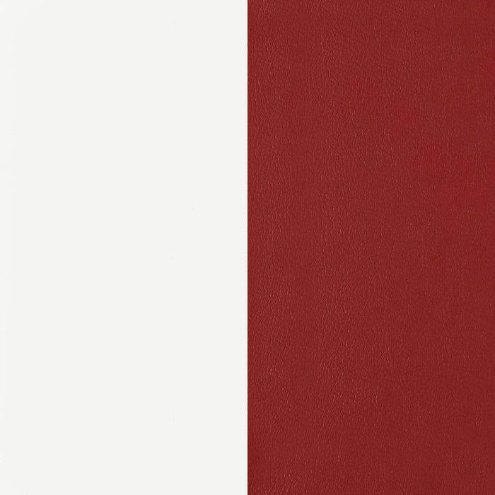 Retro 5-piece Round Dining Table Set White and Red