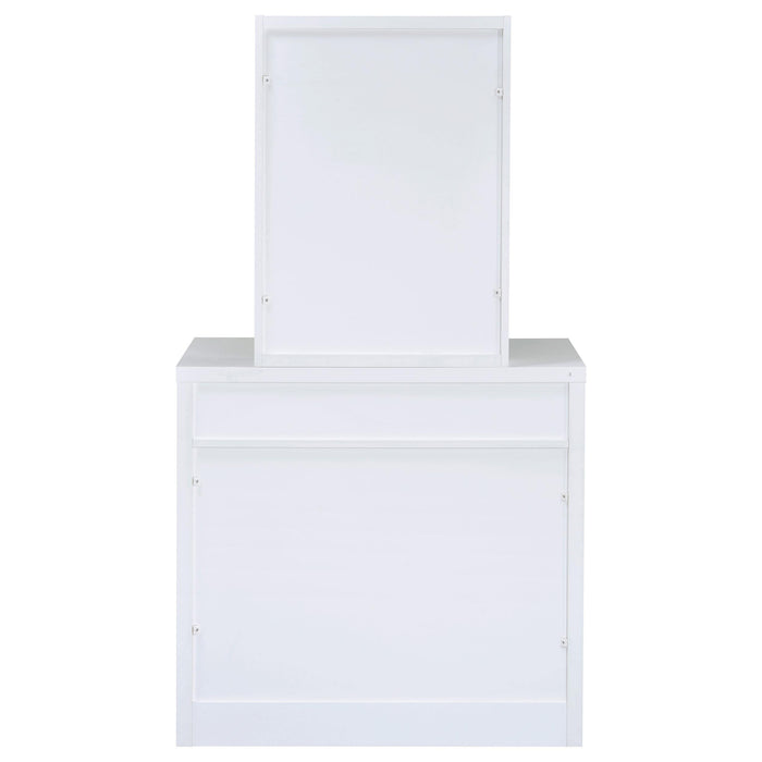 Harvey Vanity Set with Lift-Top Stool White