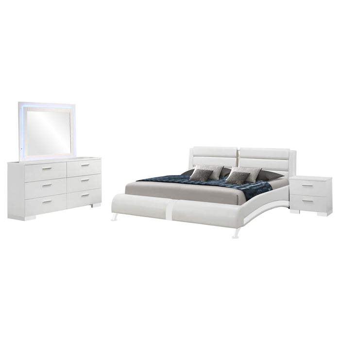 Jeremaine 4-piece Eastern King Bedroom Set White