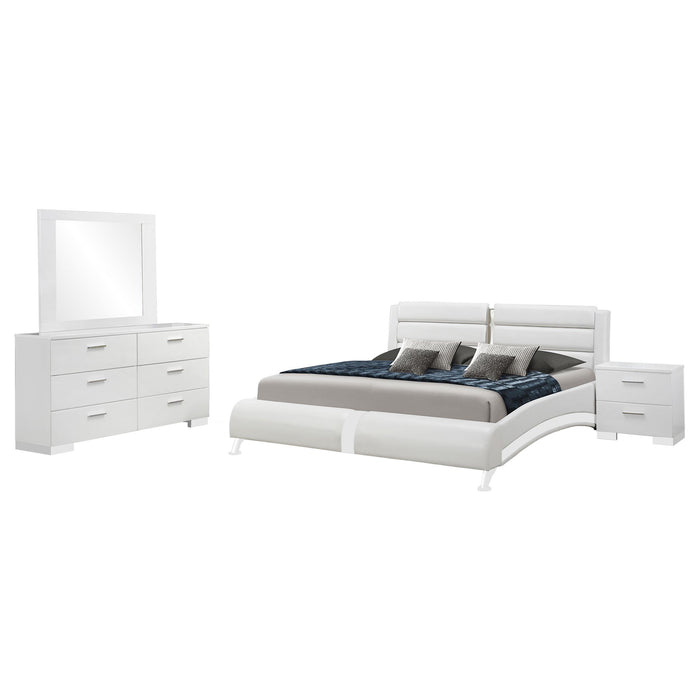 Jeremaine 4-piece Eastern King Bedroom Set White