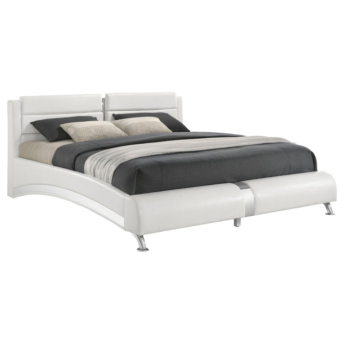 Jeremaine Upholstered California King Sleigh Bed White