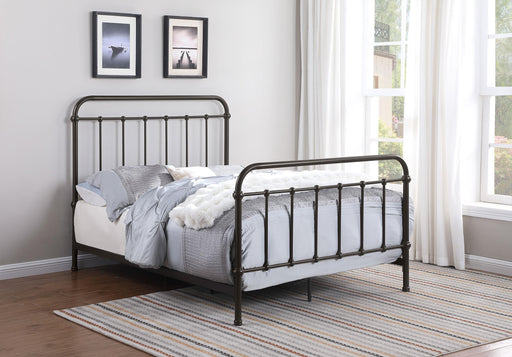 Livingston Metal Full Open Frame Bed Dark Bronze