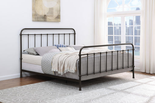 Livingston Metal Eastern King Open Frame Bed Dark Bronze