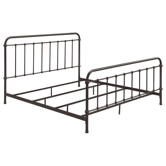 Livingston Metal Eastern King Open Frame Bed Dark Bronze