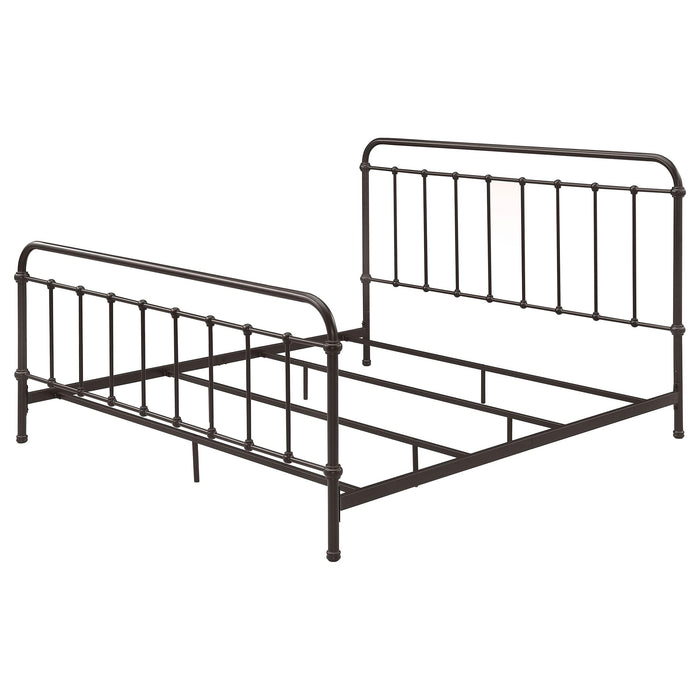 Livingston Metal Eastern King Open Frame Bed Dark Bronze