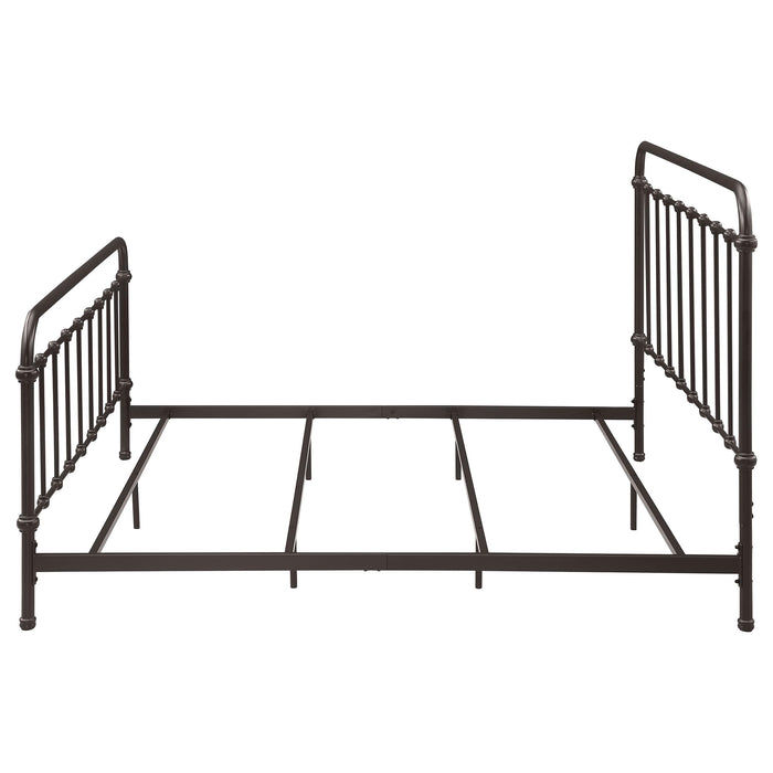 Livingston Metal Eastern King Open Frame Bed Dark Bronze
