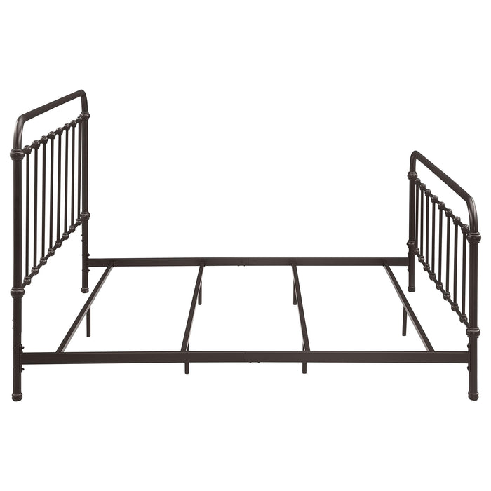 Livingston Metal Eastern King Open Frame Bed Dark Bronze