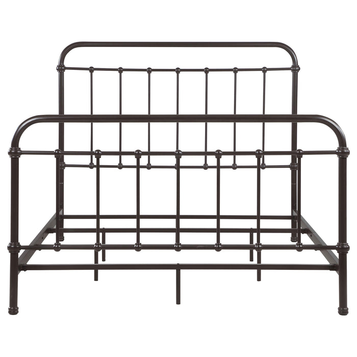 Livingston Metal California King Open Frame Bed Dark Bronze