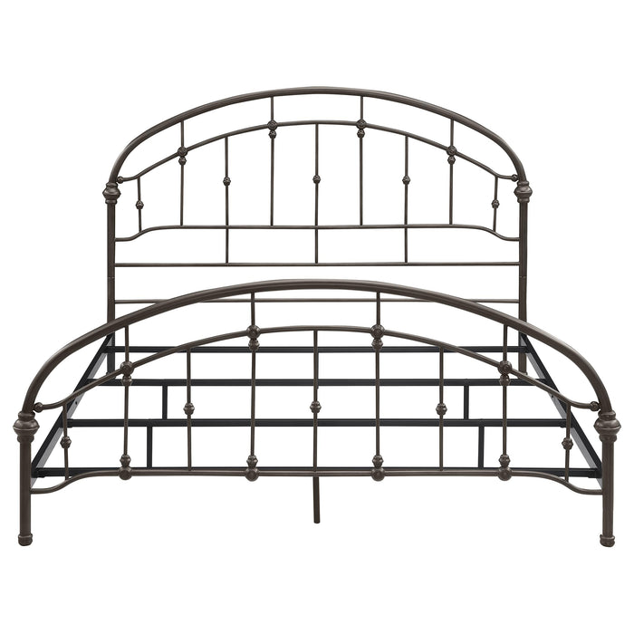 Rowan Metal Eastern King Open Frame Bed Dark Bronze