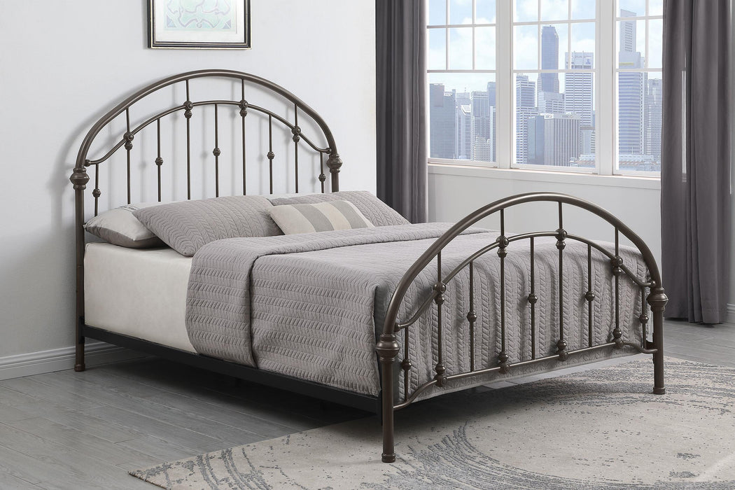 Rowan Metal Queen Open Frame Bed Dark Bronze