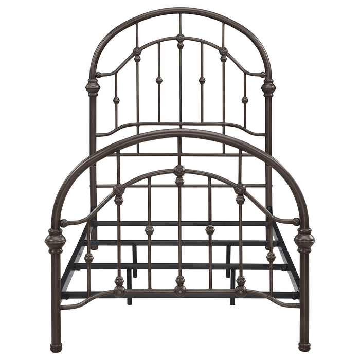 Rowan Metal Twin Open Frame Bed Dark Bronze