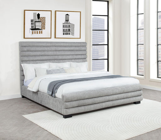 Patricia 58-inch Boucle Upholstered Eastern King Bed Grey