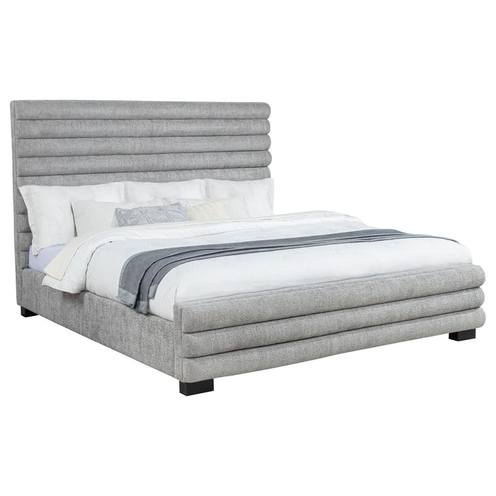 Patricia 58-inch Boucle Upholstered Eastern King Bed Grey