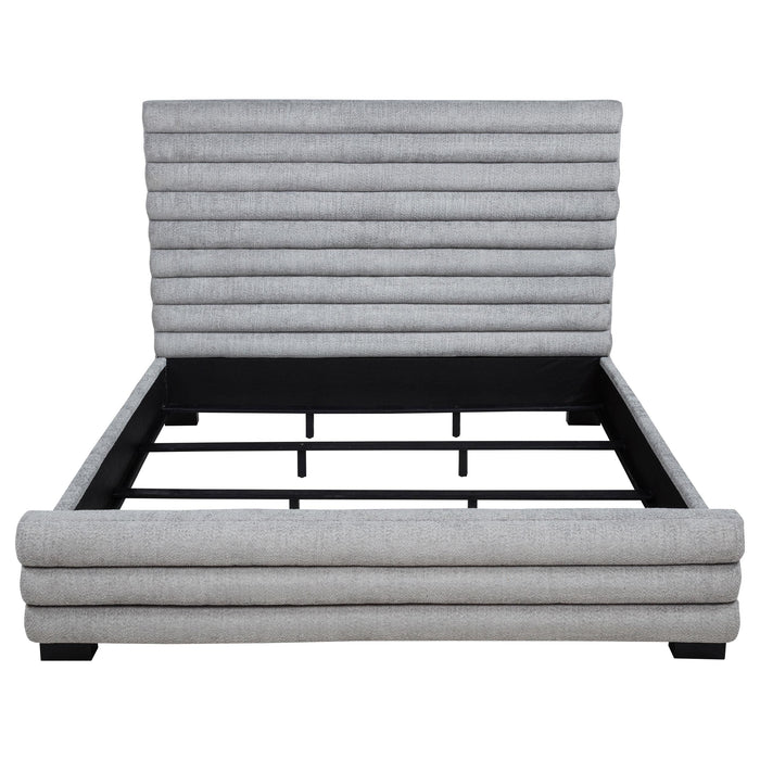 Patricia 58-inch Boucle Upholstered Eastern King Bed Grey