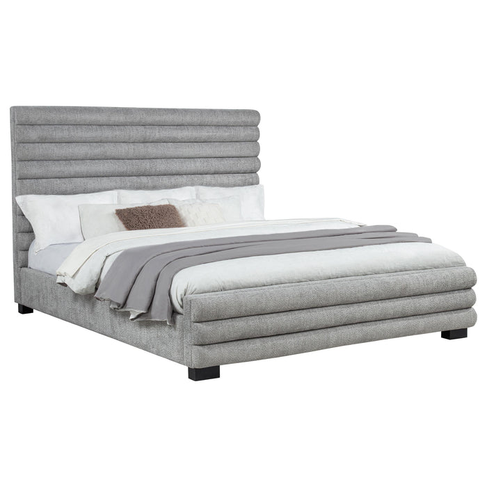 Patricia 58-inch Boucle Upholstered California King Bed Grey