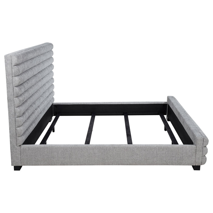 Patricia 58-inch Boucle Upholstered California King Bed Grey