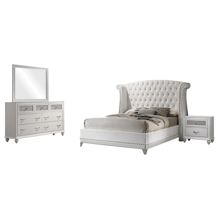 Barzini 4-piece Queen Bedroom Set White