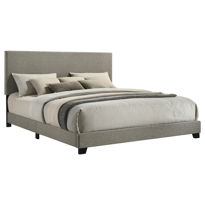 Dorian Fabric Upholstered California King Panel Bed Taupe