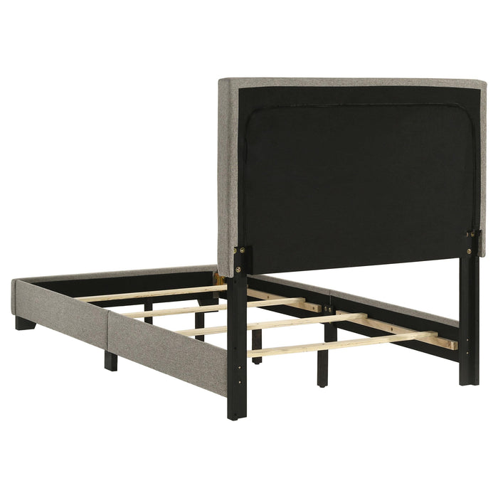 Dorian Fabric Upholstered Twin Panel Bed Taupe