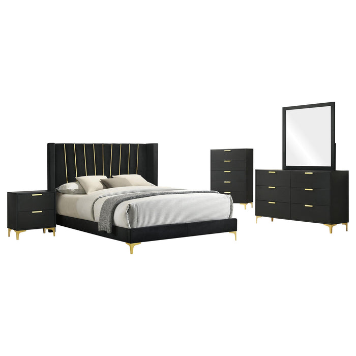 Kendall 5-piece Eastern King Bedroom Set Black