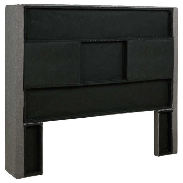 Bancroft Upholstered Queen Wingback Headboard Grey