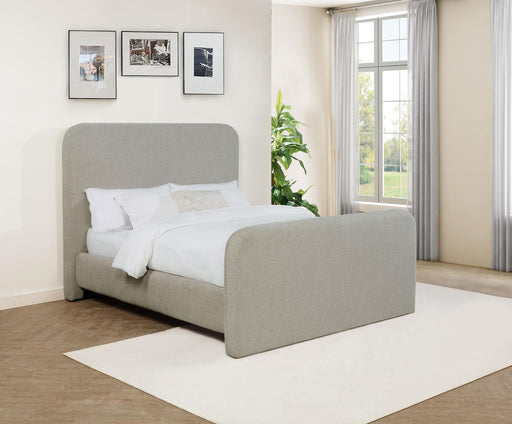 Wren Upholstered Queen Panel Bed Grey