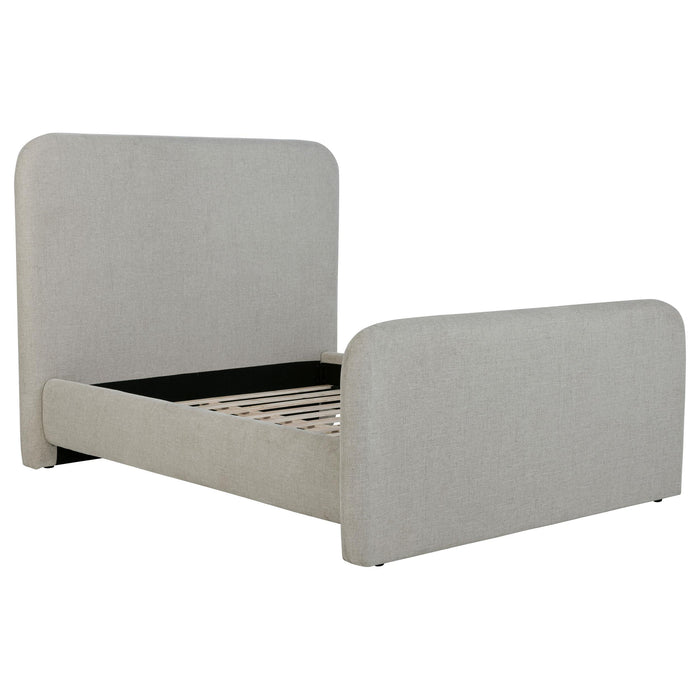 Wren Upholstered Queen Panel Bed Grey