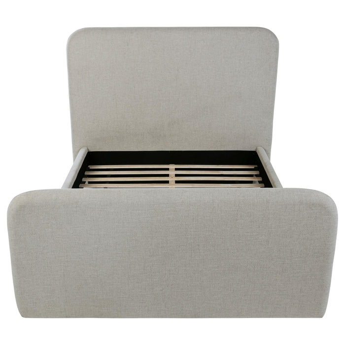 Wren Upholstered Queen Panel Bed Grey