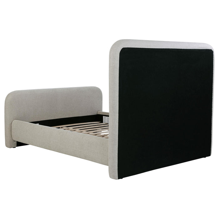 Wren Upholstered Queen Panel Bed Grey