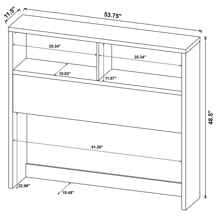 Westpark 49-inch Full Bookcase Headboard Dark Pine