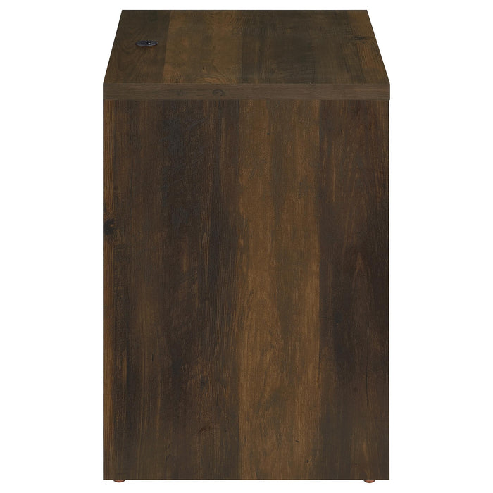 Westpark 2-drawer Nightstand LED Lights and USB Dark Pine