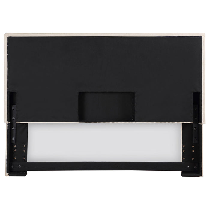 Izzy Upholstered Queen or Full Panel Headboard Sand