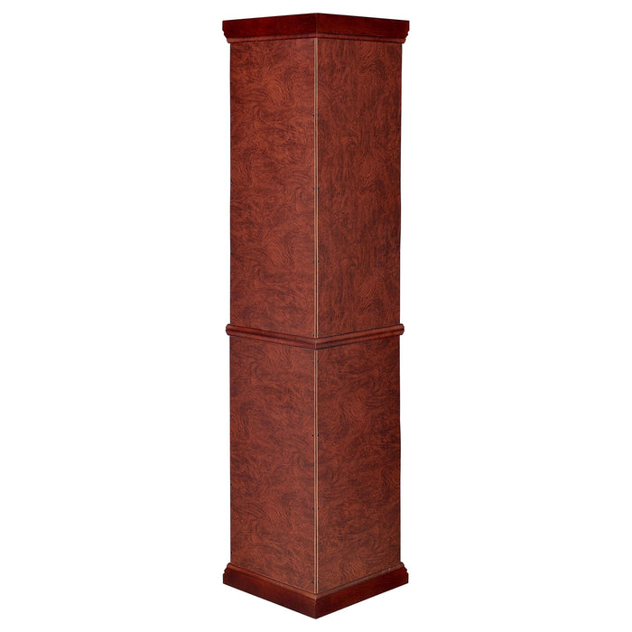 Appledale 6-shelf Corner Curio Display Cabinet Medium Brown