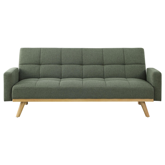 Kourtney Upholstered Tufted Convertible Sofa Bed Sage Green