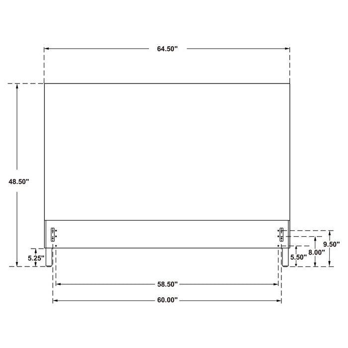 Zyla Woven Rattan Queen Panel Headboard Kubu Grey