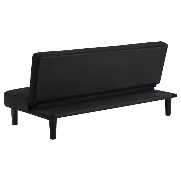 Stanford Upholstered Tufted Convertible Sofa Bed Black