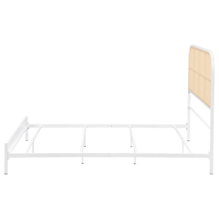Amherst Radio Weave Rattan Metal Full Bed White