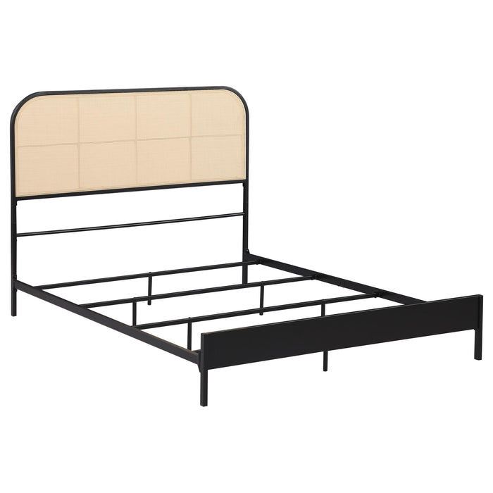 Amherst Radio Weave Rattan Metal Full Bed Black