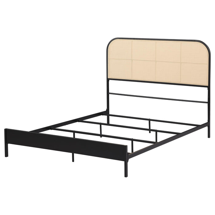 Amherst Radio Weave Rattan Metal Full Bed Black