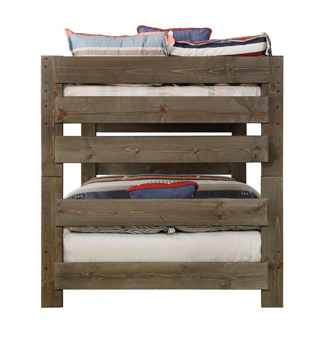 Wrangle Hill Wood Full Over Full Bunk Bed Gun Smoke
