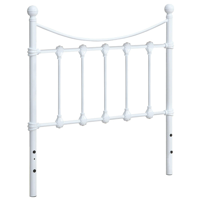 Marie Metal Twin Open Frame Headboard White