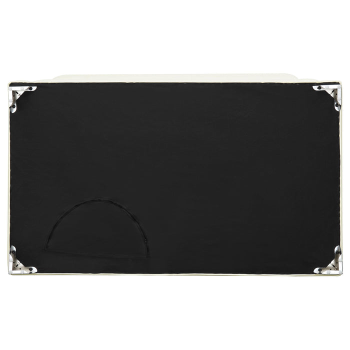 Chaviano Upholstered Track Arm Loveseat Pearl White