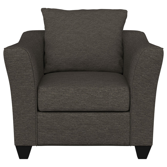 Salizar Upholstered Flared Arm Accent Chair Charcoal Grey