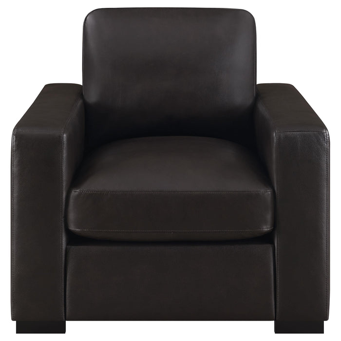 Boardmead Upholstered Track Arm Accent Chair Dark Brown