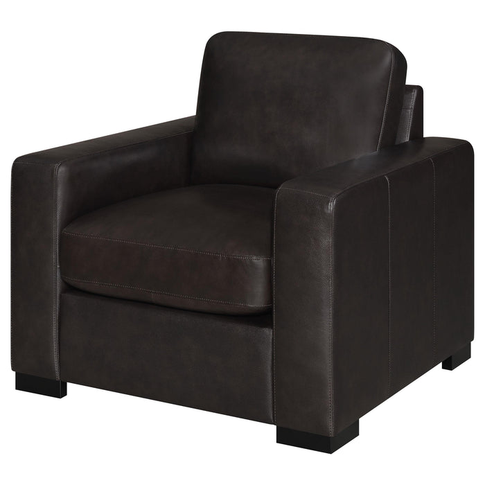 Boardmead Upholstered Track Arm Accent Chair Dark Brown