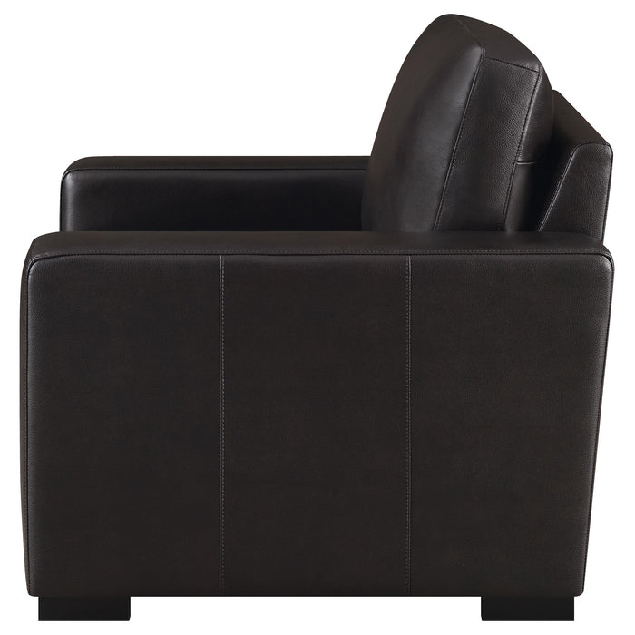 Boardmead Upholstered Track Arm Accent Chair Dark Brown