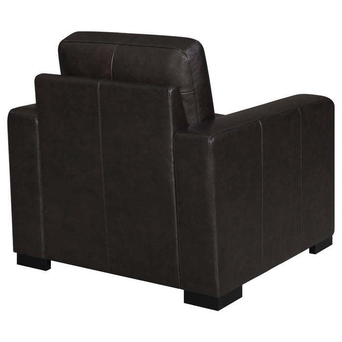 Boardmead Upholstered Track Arm Accent Chair Dark Brown