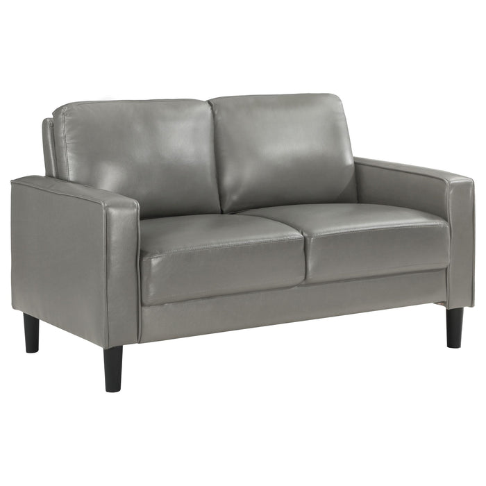 Ruth 3-piece Upholstered Track Arm Sofa Set Grey