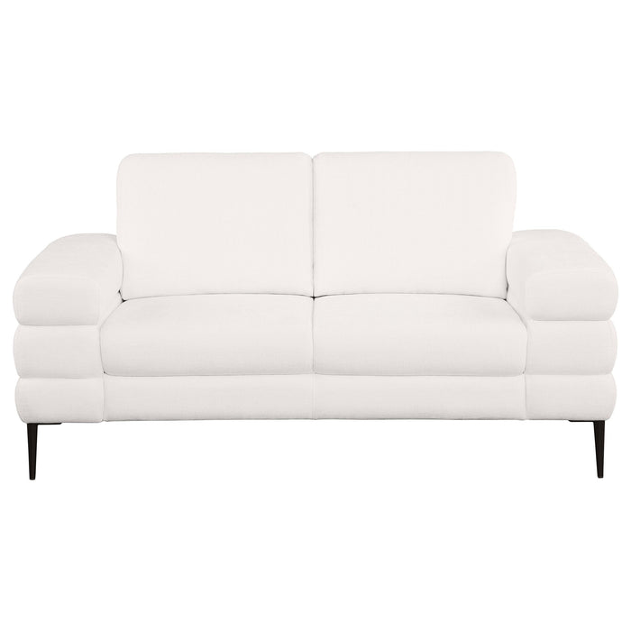 Jessel 3-piece Chenille Upholstered Sofa Set Ivory